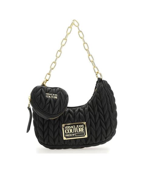 versace jeans shoulder bag logo plaque|Versace Jeans Black Logo Plaque Zipped Shoulder Bag.